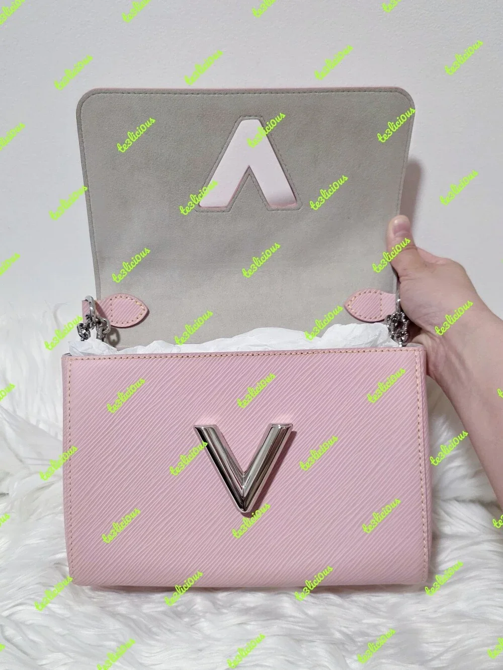 LOUIS VUITTON BALLERINA PINK EMI LEATHER TWIST MM *100% AUTHENTIC*